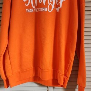 Orange Sweater with Motivational Print